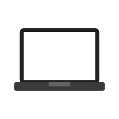 Vector laptop icon on white background