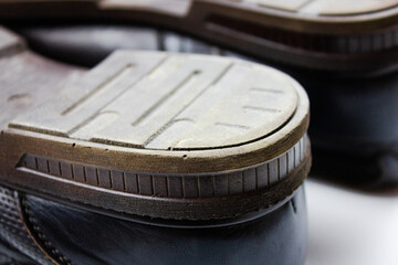 Shoe sole. Shoe soles, repair, restoration. Shoe sole repair,heel of a man's shoe