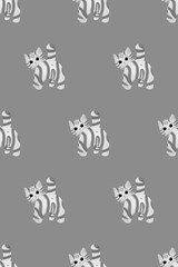seamless pattern with cats