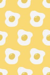 seamless pattern with fried eggs