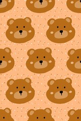 seamless pattern with Teddy bear