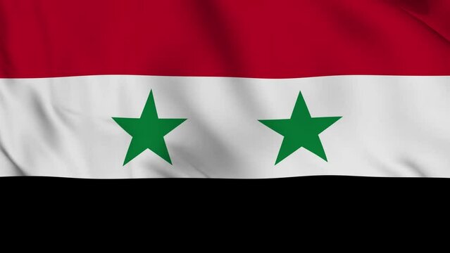 Syria Waving Flag Realistic Animation Video
