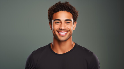 Obraz premium Young Good Looking Guy With Beautiful Clean White Teeth, Good for Dental Advertisement