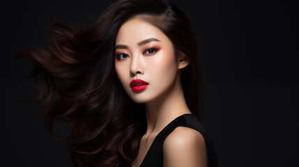 Young Beautiful Asian Woman, Good for Cosmetic Advertisement