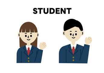 学生　中学生　高校生　男女　セット　可愛い　案内　紹介