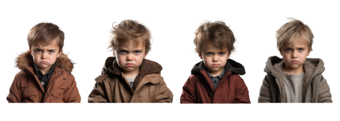 child looking grumpy