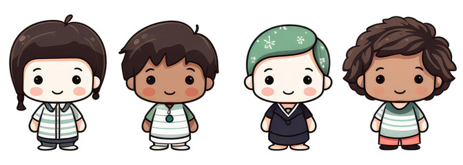 cute different nationalities children