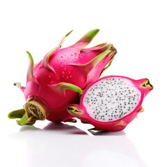 Dragon Fruit Studio Shot Isolated on Clear Background, Food Photography, Generative AI