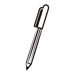 Vector hand drawn stationery pen sketch
