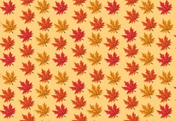 Versatile Autumn Leaves Pattern in a Spectrum of Fall Colors