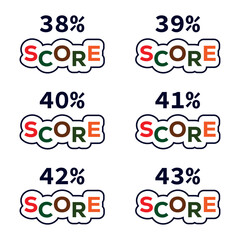 Vector score sign designed 38 to 43 percent catch.