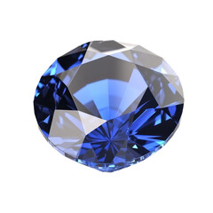 Fototapeta na wymiar sapphire diamond isolated on transparent background,transparency 
