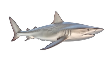 Shark,ocean creature,whole shark isolated on transparent background,transparency 