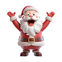 3d cute santa claus character