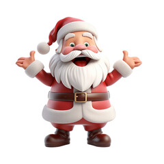 3d cute santa claus character