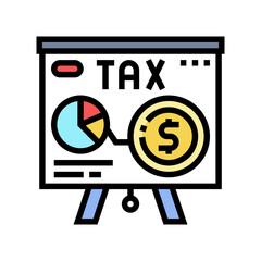 tax planning financial advisor color icon vector. tax planning financial advisor sign. isolated symbol illustration