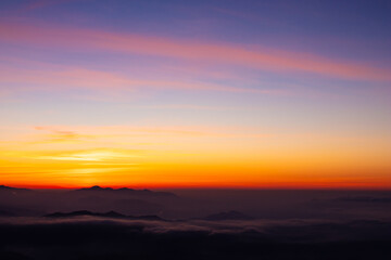 sunrise over the mountains