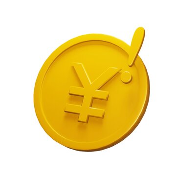 recommend clip art: 3D rendering of Yen icon. Isolated on white background. 3D illustration of Yen currency.