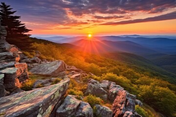 Sunset on Stony Man Mountain.