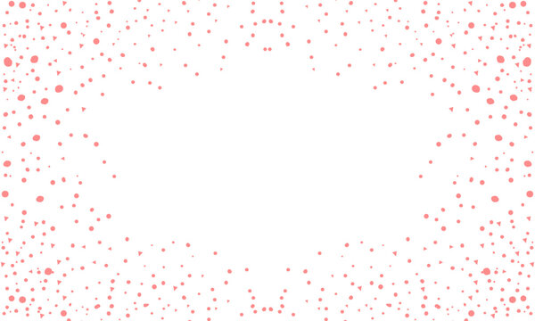 Vector hand drawn red polka dot background