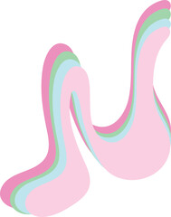 Naklejka premium rainbow wave hand drawn doodle