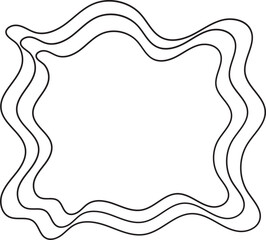 wave border hand drawn doodle line