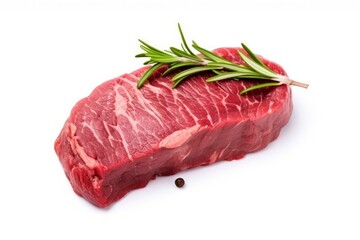 Fillet steak beef meat isolated on white background.