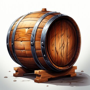 Whiskey Barrel Aging Process Barrel-Aged Excellence , Cartoon Illustration Background