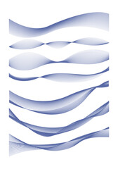 abstract blue wave line vector illustration collection set. abstract element for decoration