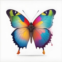 Colorful butterfly image, AI generated