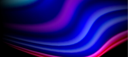 Rainbow color wave lines on black. Techno or business abstract background for posters, covers, banners, brochures, websites
