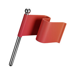 red push pin isolated