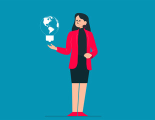 Creativity and new ideas. Business visionary technology vector concept