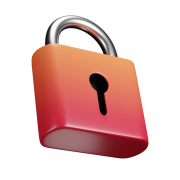 lock icon on white