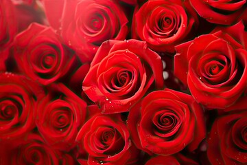 Red Rose Background for Valentine's Day.