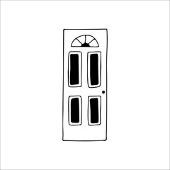 vector illustration of house door