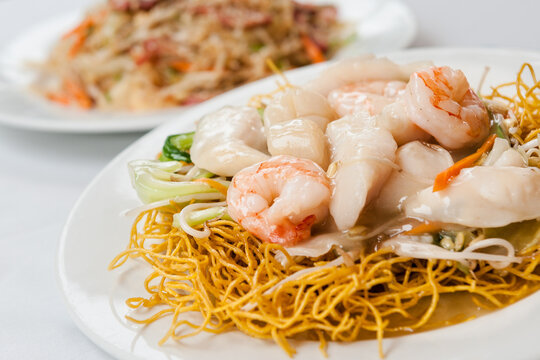 chinese food with seafood