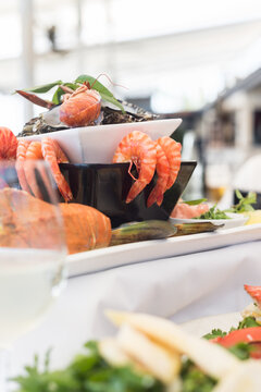 seafood smorgasboard with prawns