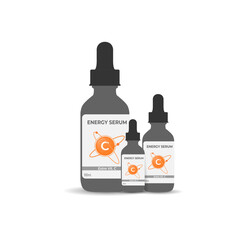 1021 Vector three flat style liquid Bottles of different sizes