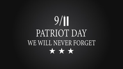 9/11 Patriot Day beautiful text design illustration 