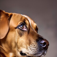 portrait of a golden retriever. generative ai