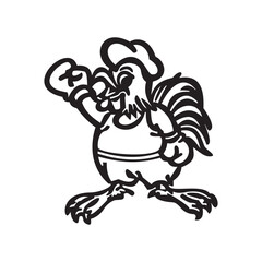 Make a Professional Chicken Illustration Logo