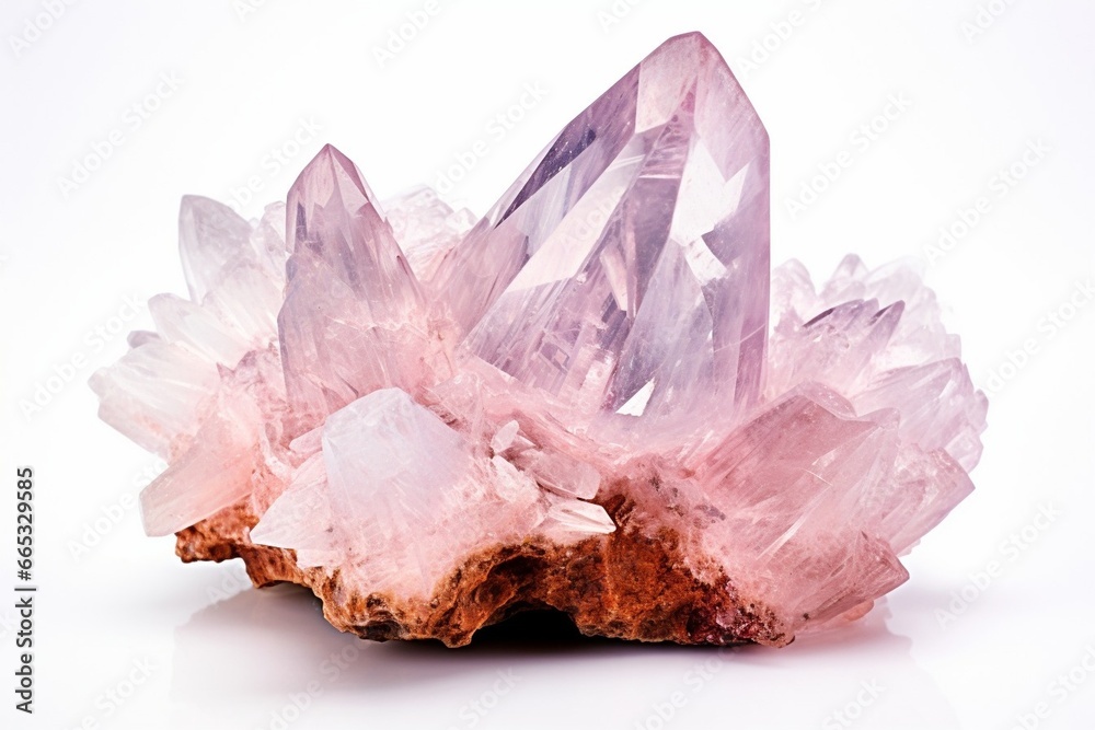 Aufkleber Generative AI : Pure Quartz Crystal cluster