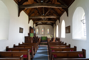 interior of St. Mary's Church, Beaumont, Cumbria, UK