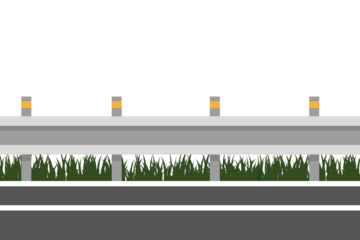 Roadside vector. free space for text. wallpaper. Road fence.