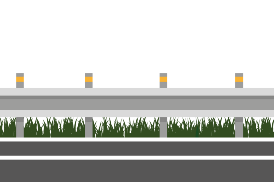 Roadside vector. free space for text. wallpaper. Road fence.