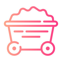 coal Line Gradient Icon