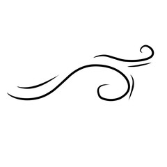 illustration of blowing wind