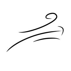 illustration of blowing wind