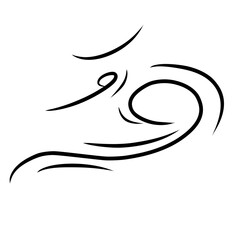 illustration of blowing wind